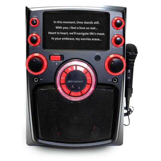 Emerson Portable Bluetooth Karaoke System with LCD Display