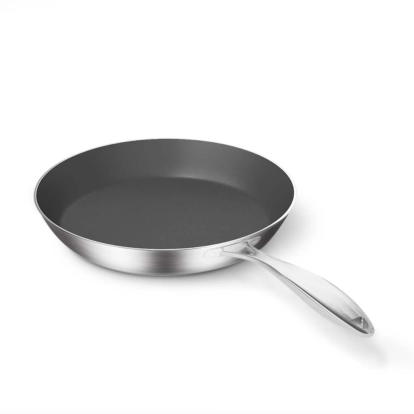 Stainless Steel Fry Pan Frying Pan Induction FryPan Non Stick Interior Skillet