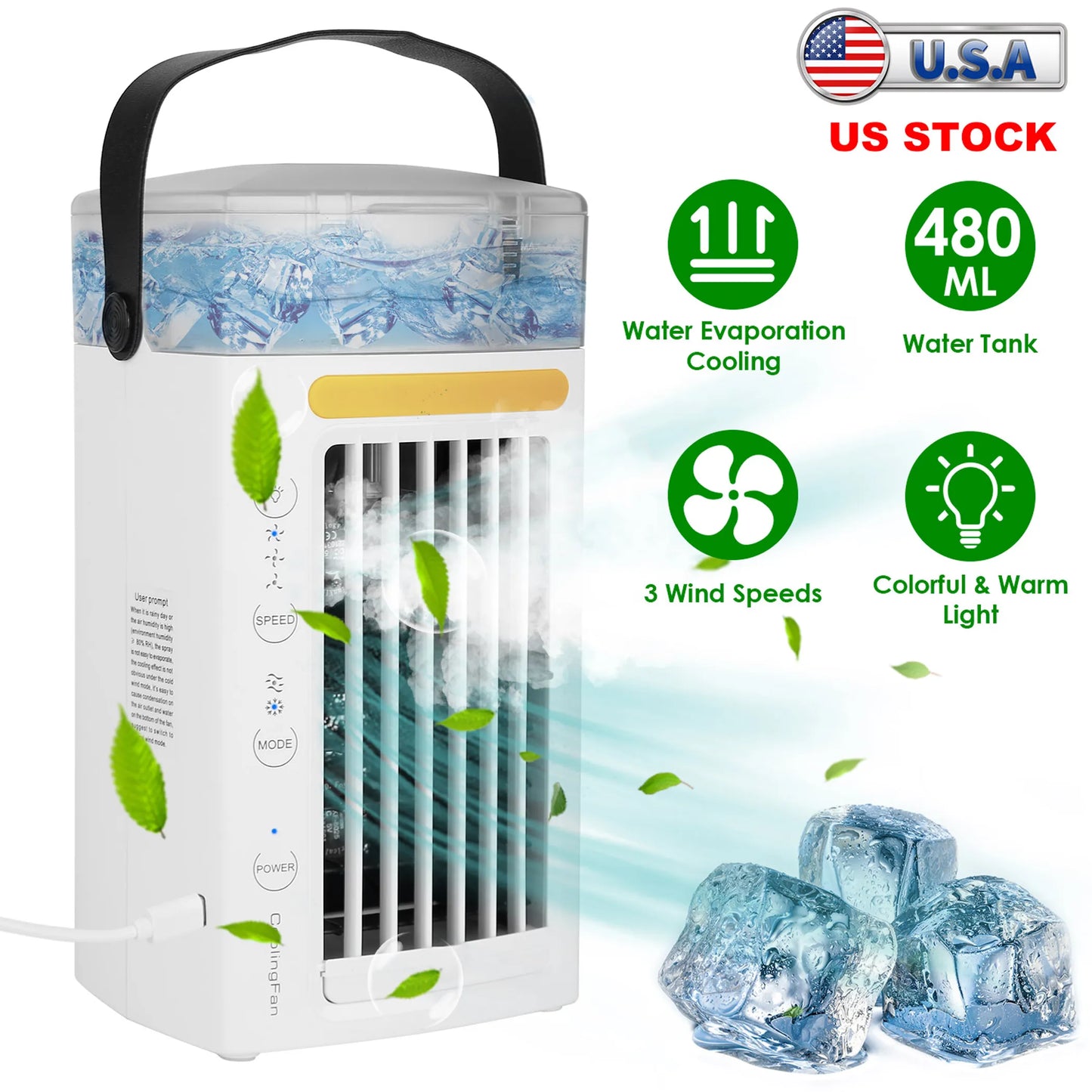 4 In 1 Portable Air Conditioner Fan