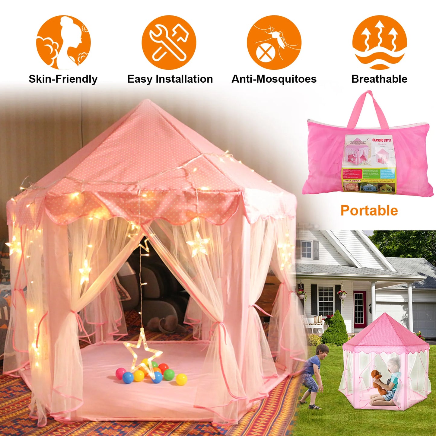Kids Play Tents Princess for Girls Princess Castle