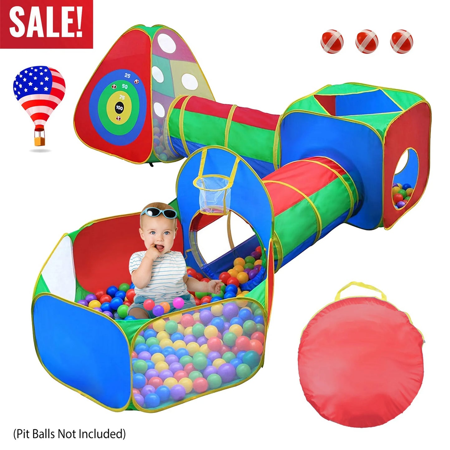 5Pcs Kids Ball Pit Tents Pop Up Playhouse