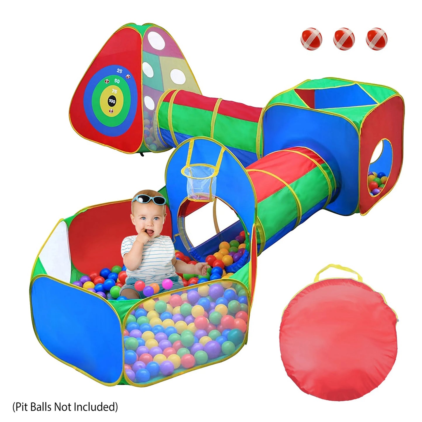 5Pcs Kids Ball Pit Tents Pop Up Playhouse