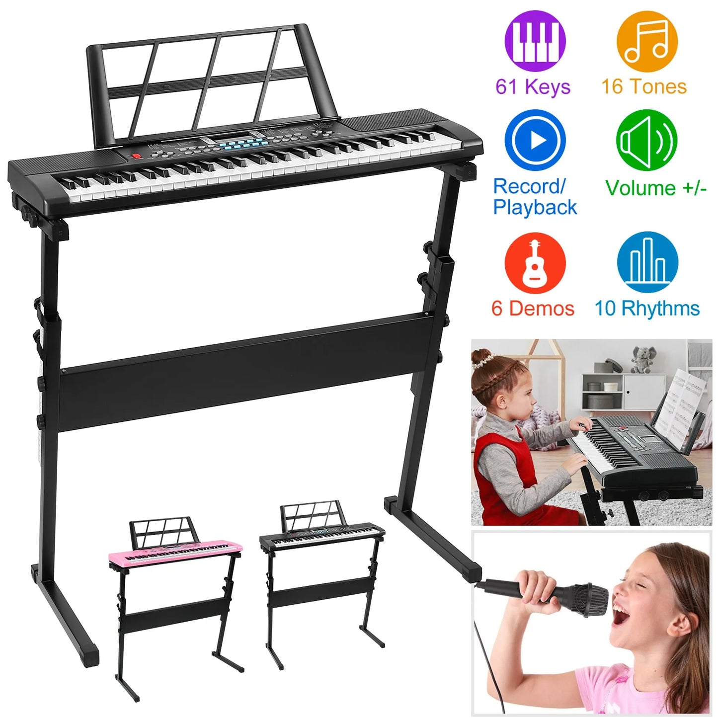 61 Keys Digital Music Electronic Keyboard Electric Musical Piano