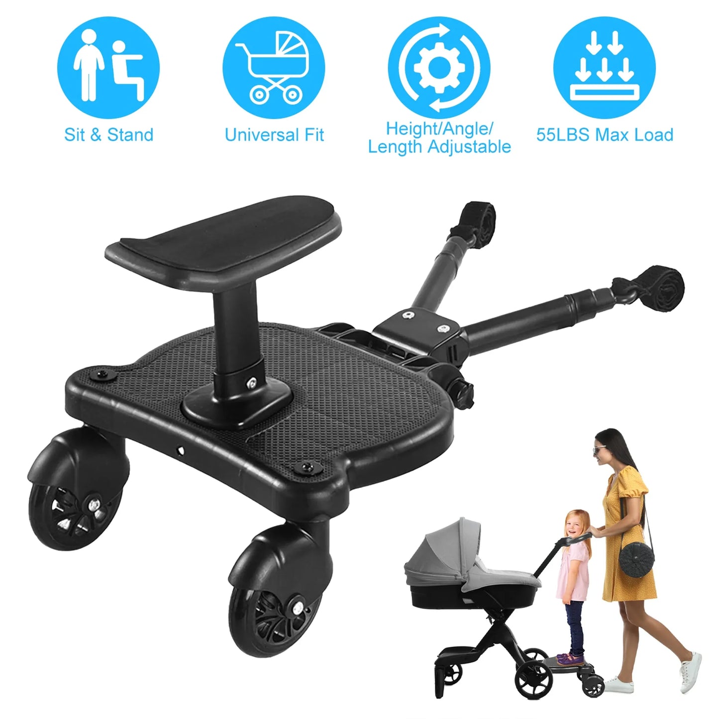 2 In 1 Universal Stroller Board Sit